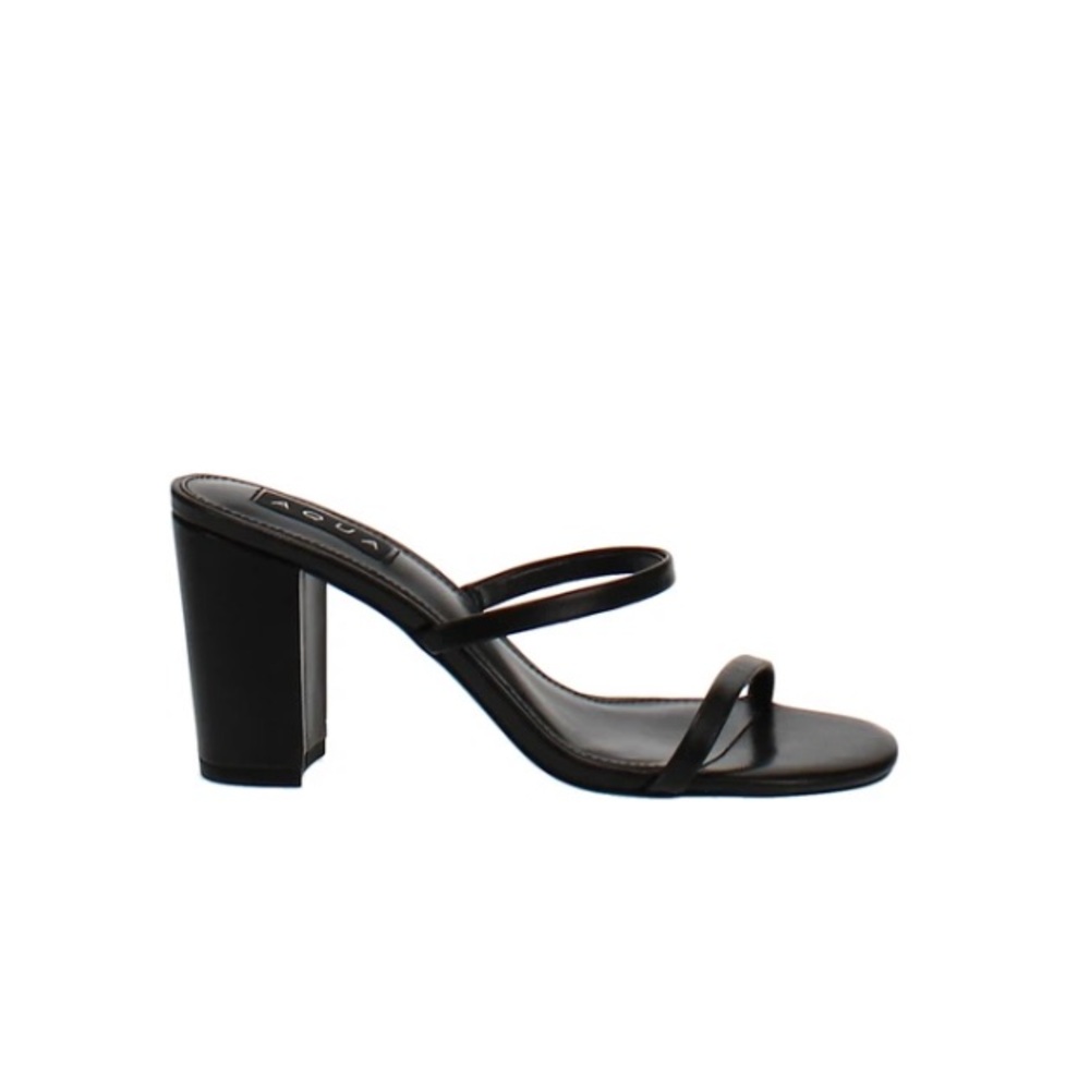 Aqua Adele Black Slides Size 8.5